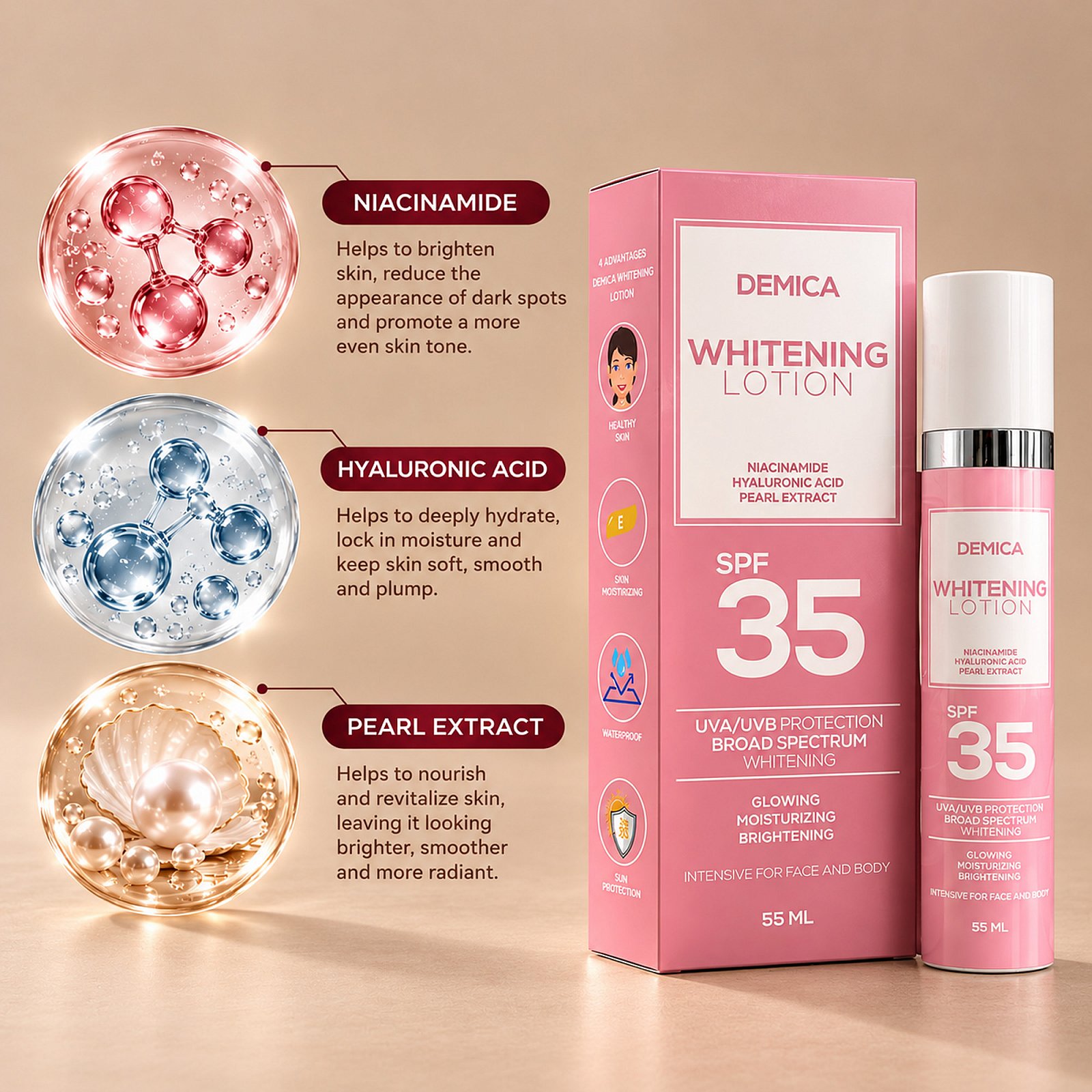 DEMICA WHITENING LOTION 55ML